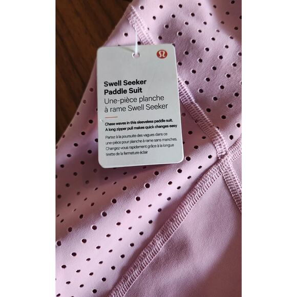 NWT Lululemon Swell Seeker Paddle Suit Rose Mellow one piece swimsuit Sz 8 surf - Picture 7 of 13